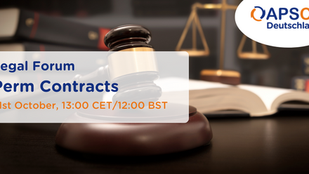 APSCo Deutschland Legal Forum: Perm Contracts